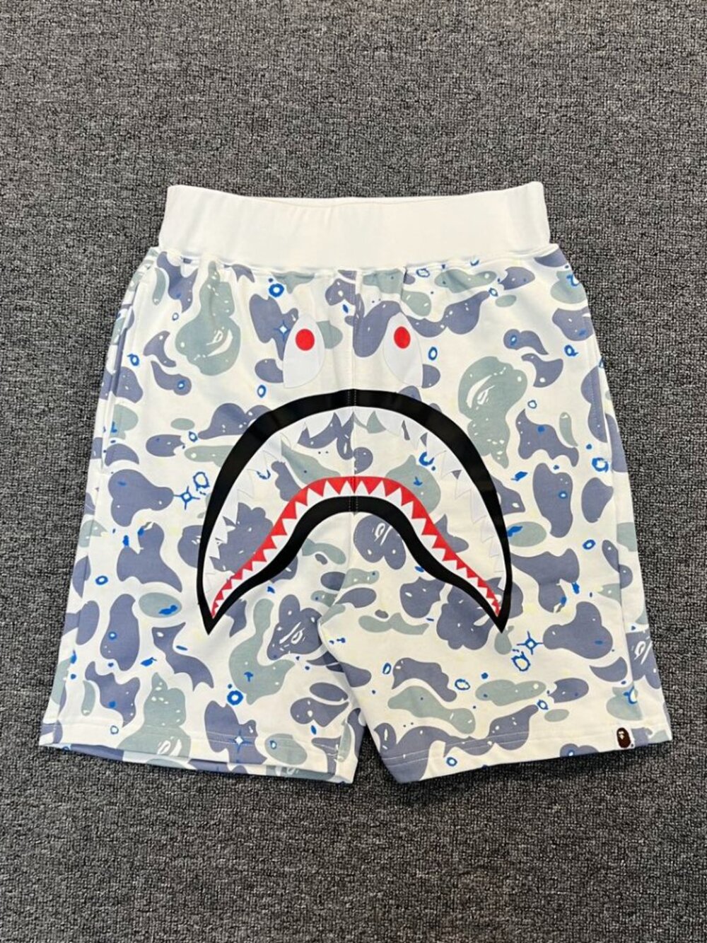 Bape White Starry Sky Camouflage Shark Shorts